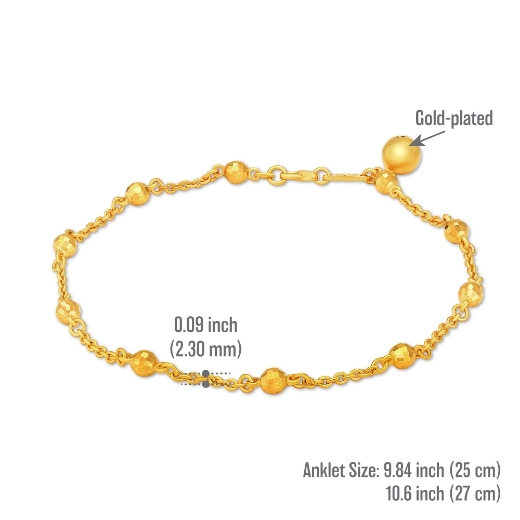 simple bead anklet measurement