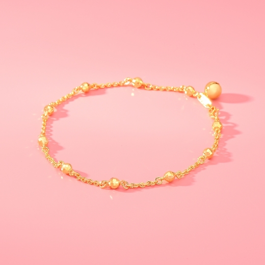 bead gold plated anklet