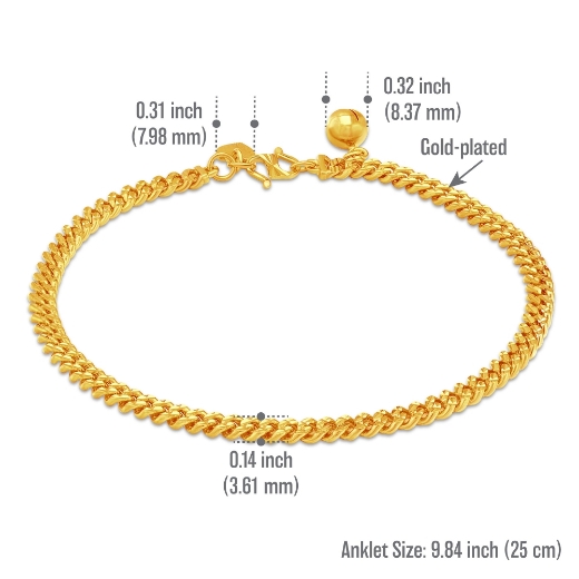 curb anklet measurement 25cm
