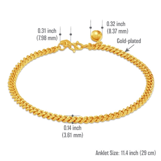 curb anklet measurement 29cm