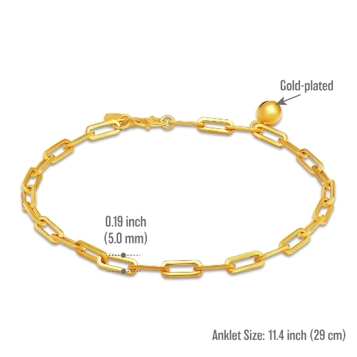 paperclip anklet measurement 29cm