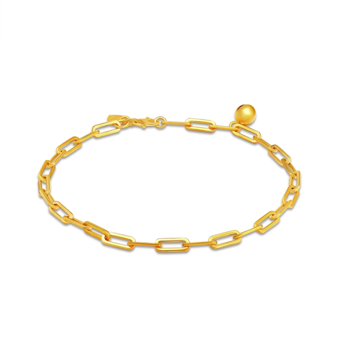 classic paperclip anklet gold plated