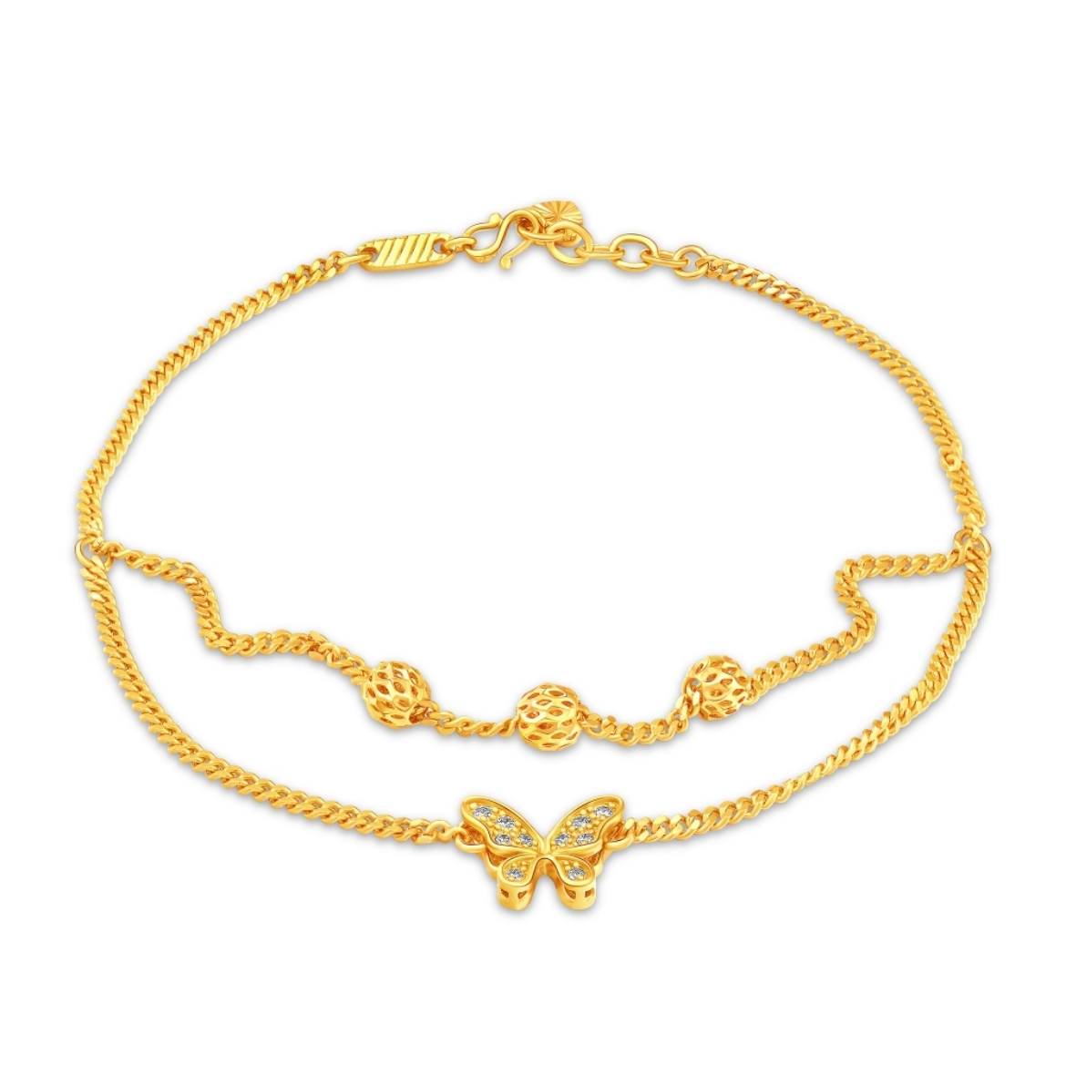 Layered Butterfly Anklet