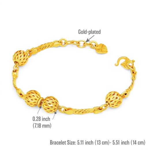 kid ball charm bracelet measurement