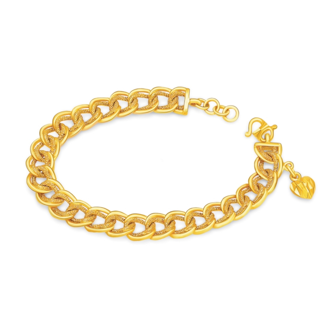 Bold Double Link Bracelet Gold Kids