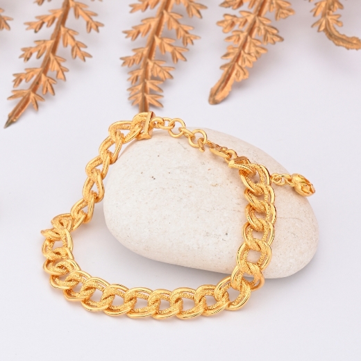gold plated double link bracelet