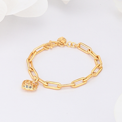 gold plated paperclip bracelet kid
