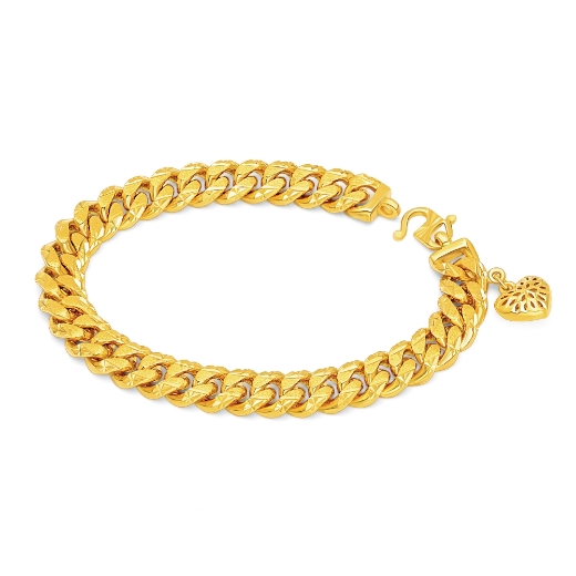 Dangle Heart Cuban Bracelet