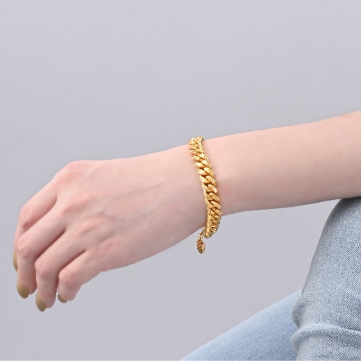 heart cuban bracelet for women