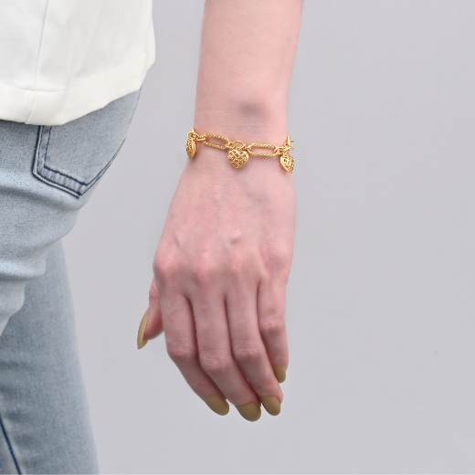 heart paperclip bracelet for women