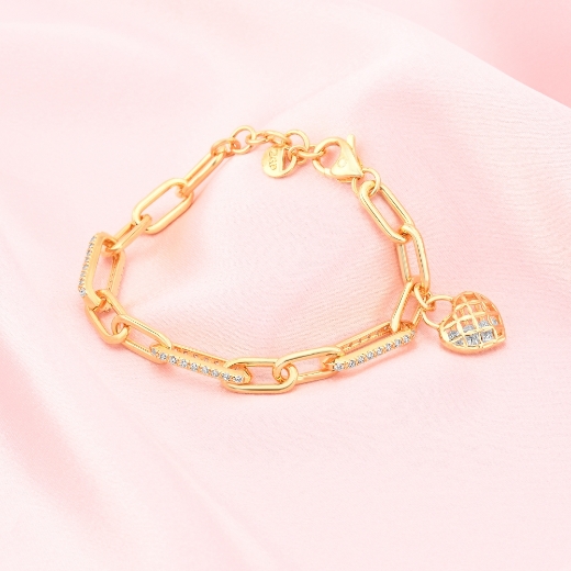 cz paperclip bracelet