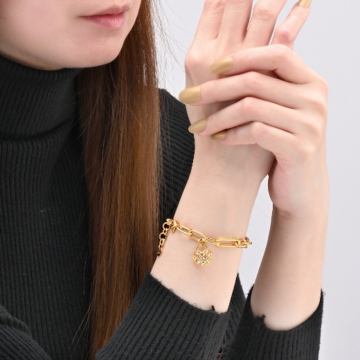 cz paperclip bracelet for teens
