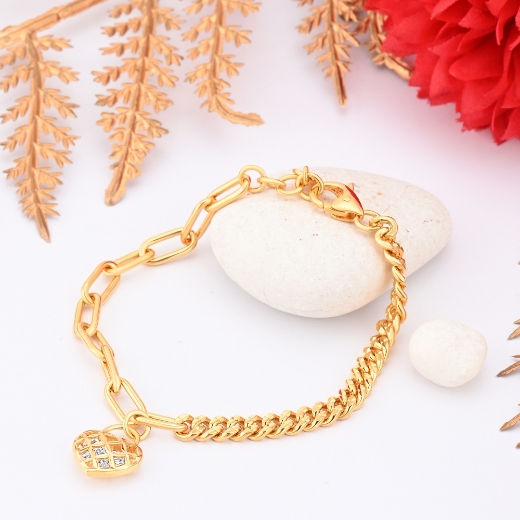 heart mix chain bracelet
