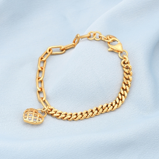 open heart paperclip bracelet