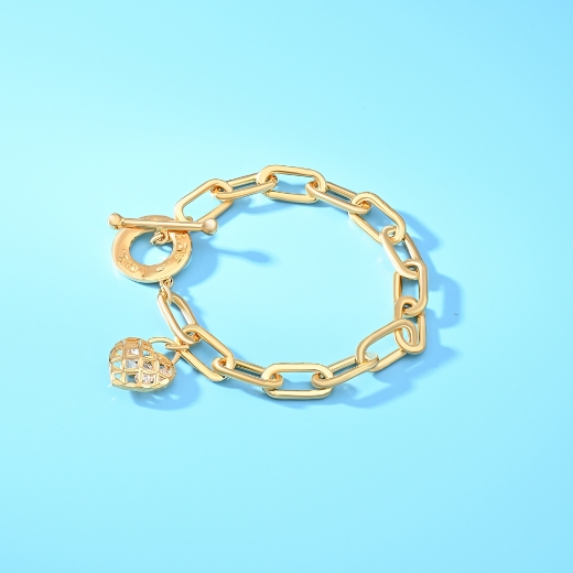 gold plated paperclip bracelet
