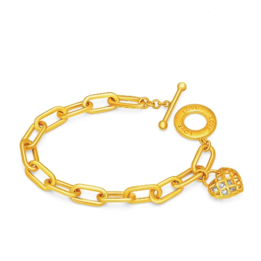 Paperclip Chain T-Bar Bracelet