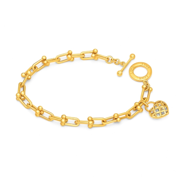 Show details for U Link Hardware T-Bar Toggle Bracelet Gold Plated U Link T-Bar Bracelet