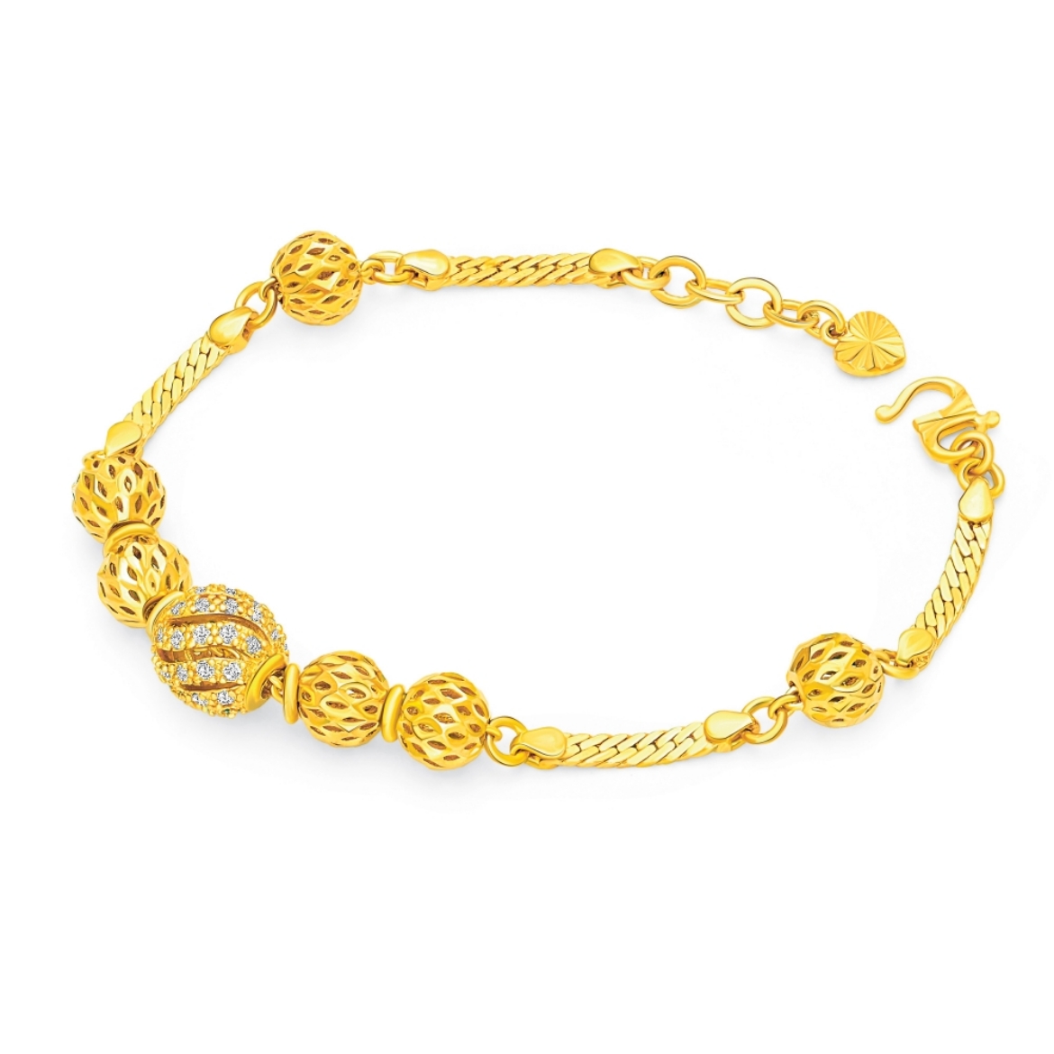 Bead Curb Chain Bracelet