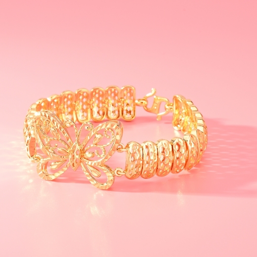 butterfly thick link bracelet