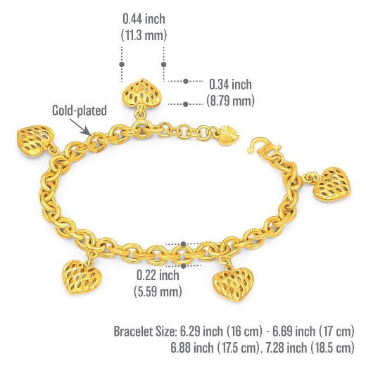 heart bracelet - measurement