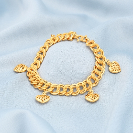 bold heart link bracelet
