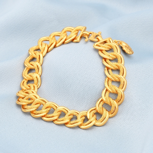 double link bracelet gold plated