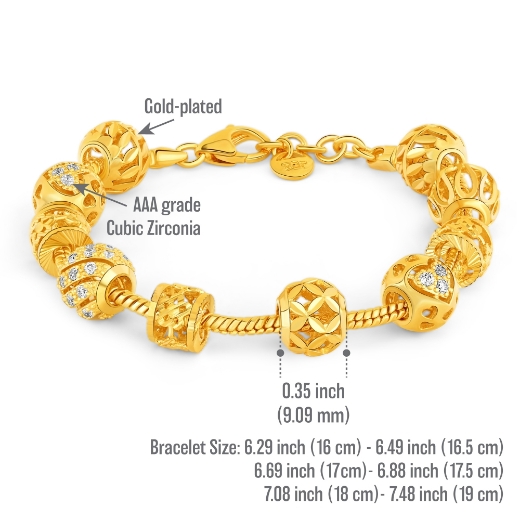 mix bead ball bracelet measurement