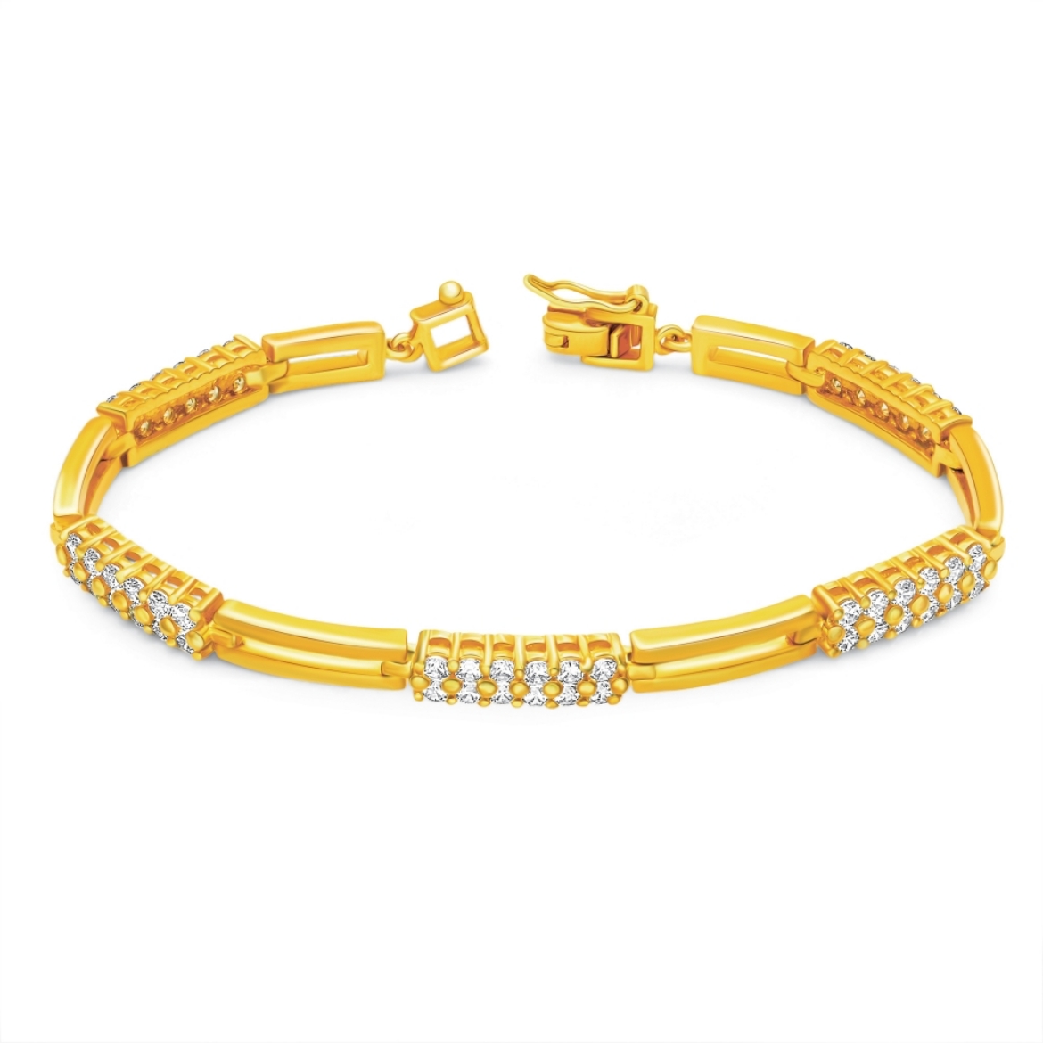 Minimalist CZ Bar Bracelet