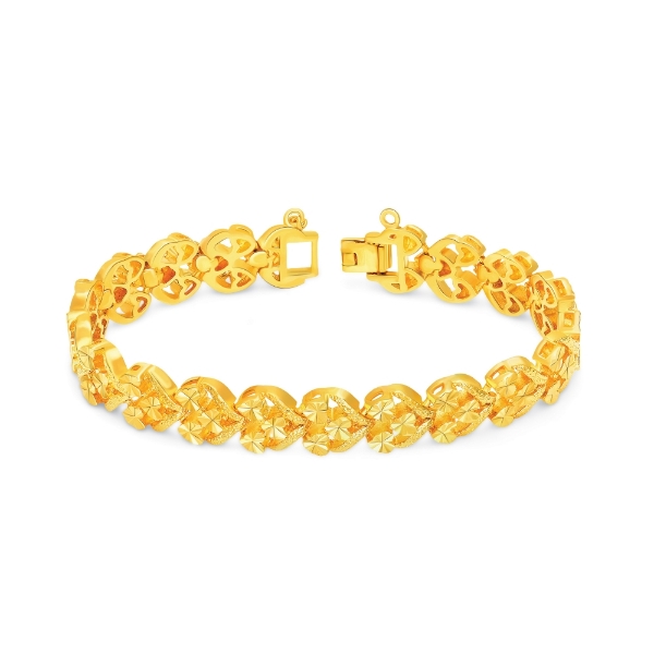 Show details for Forever Heart Link Bracelet Gold Plated Forever Heart Link Bracelet