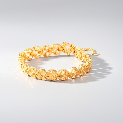 heart bracelet gold plated