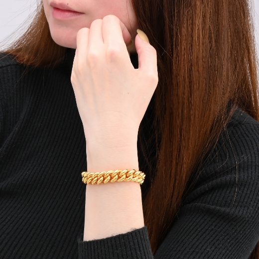 thick curb chain bracelet for girls