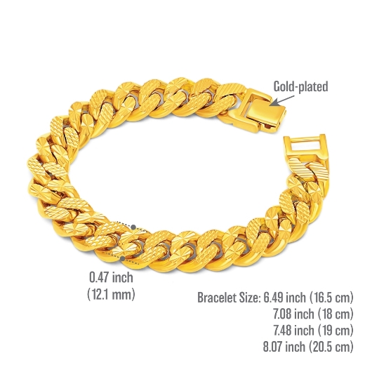 gelang mix cuban chain measurement