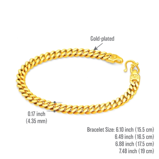 classic cuban chain bracelet measurement