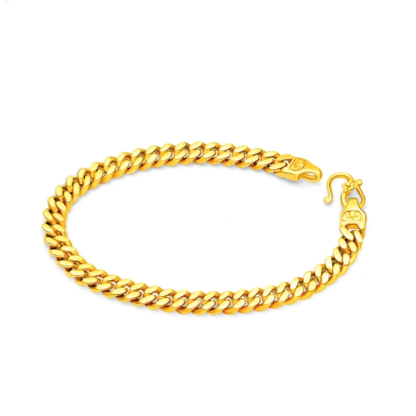 Show details for Classic Cuban Chain Bracelet Gold Plated Classic Cuban Chain Bracelet