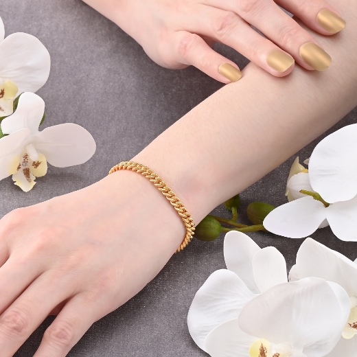 thin curb chain bracelet women