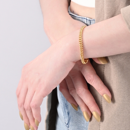 thin curb bracelet for women