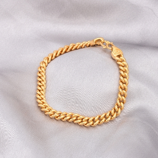 thin curb bracelet gold plated