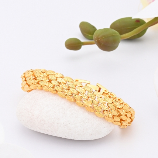 layered oval link bracelet
