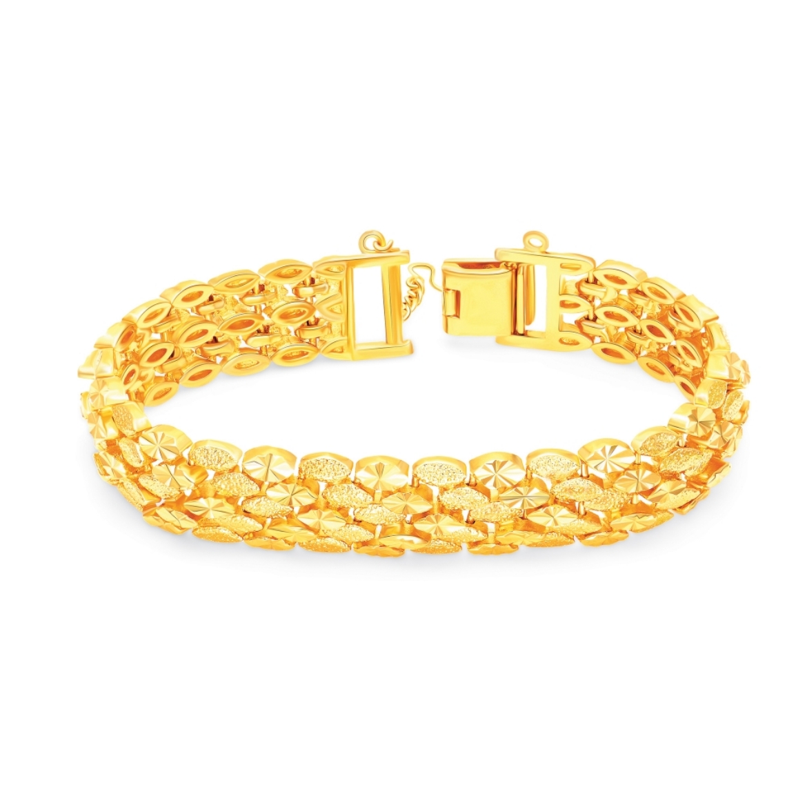 Mini Oval Link Bracelet Gold Plated