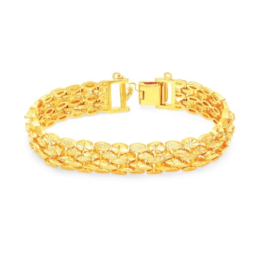 Mini Oval Link Bracelet Gold Plated