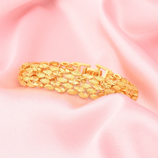 gold plated oval link bracelet