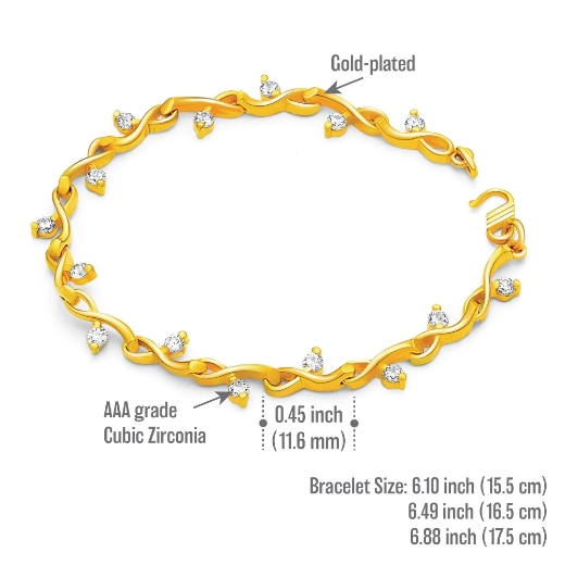 gelang cz vines measurement