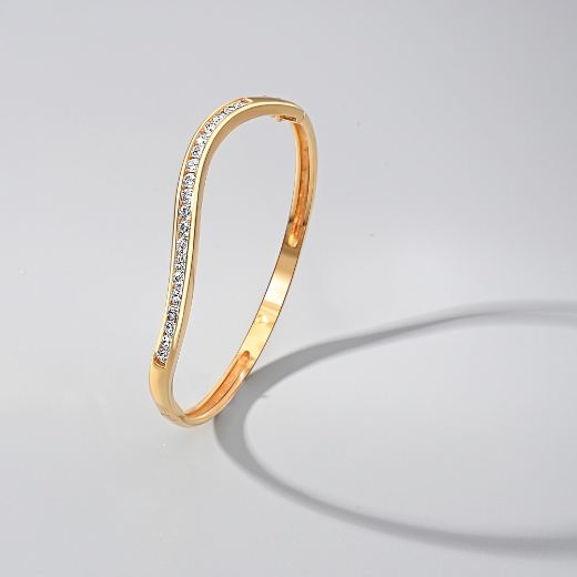 cz gold plated bangle