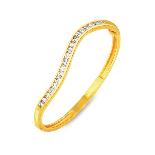 Wavy Half Eternity Bangle