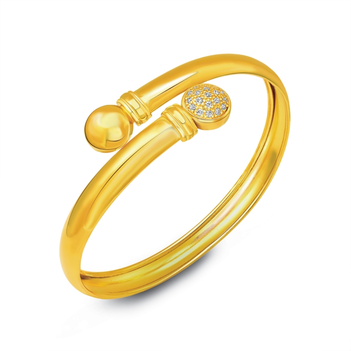 Simple CZ Overlap Bangle