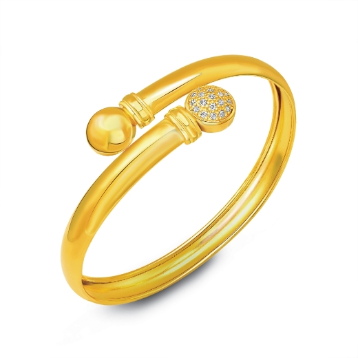Simple CZ Overlap Bangle