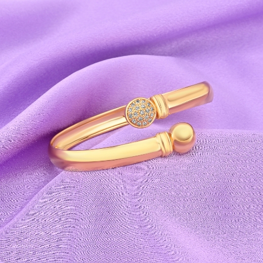 open gold plated bangle
