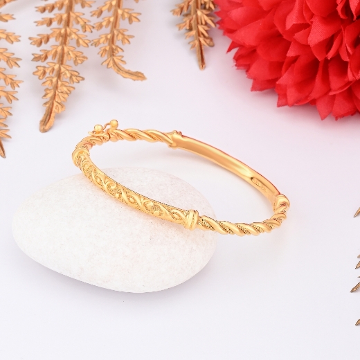 gold plated twist rope bangle