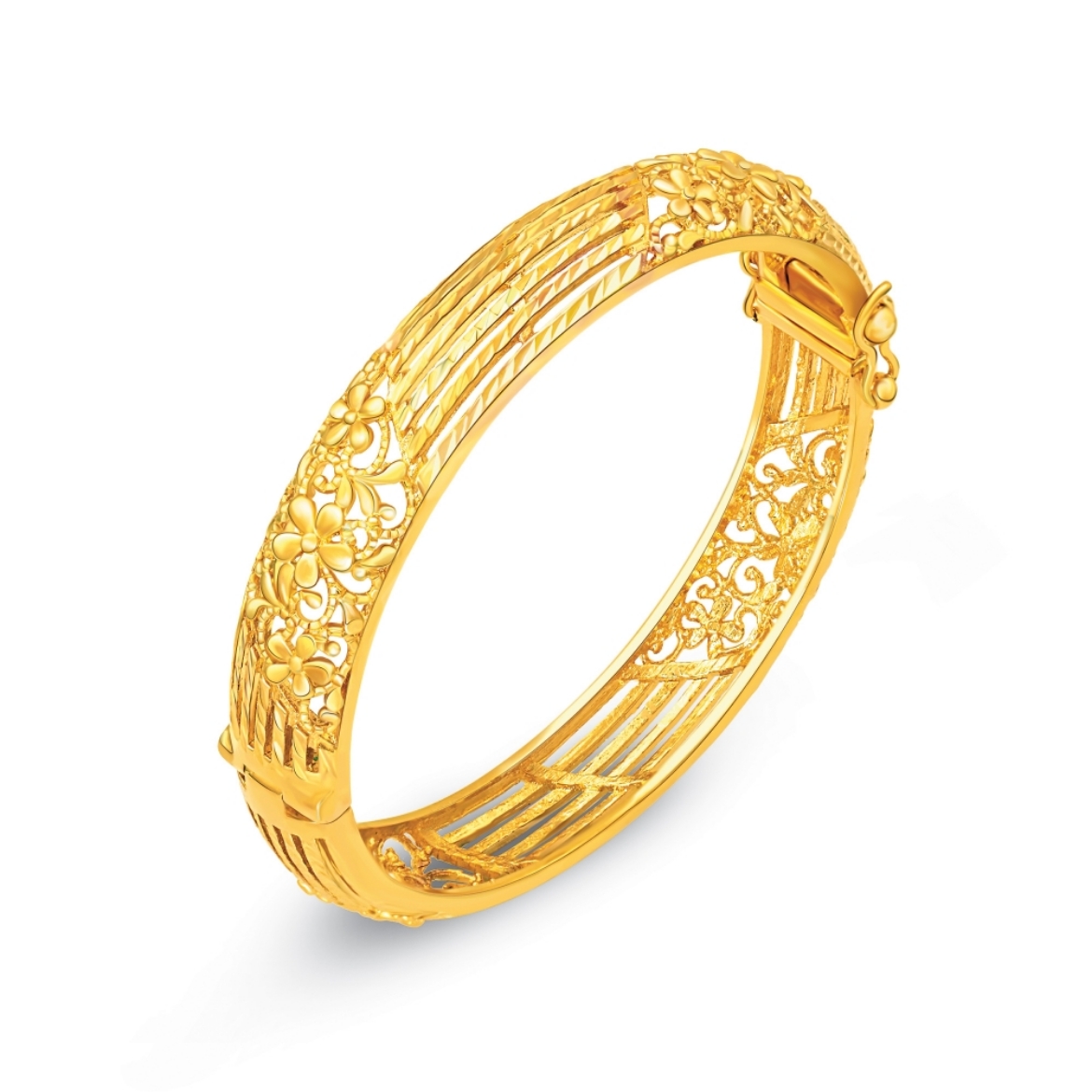Six Layer Filigree Flower Bangle