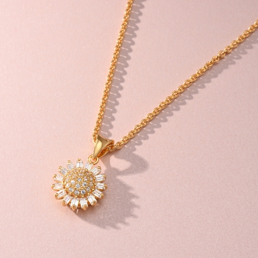 cz sunshine necklace